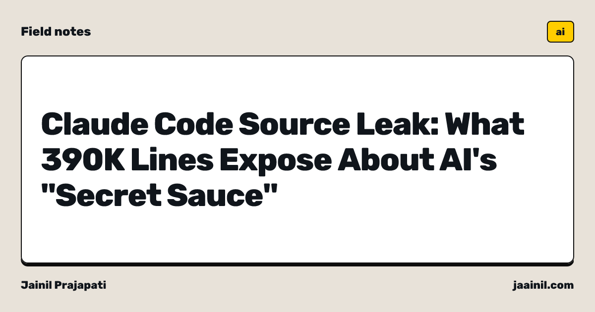 Claude Code Source Leak: What 390K Lines Expose About AI's "Secret Sauce"